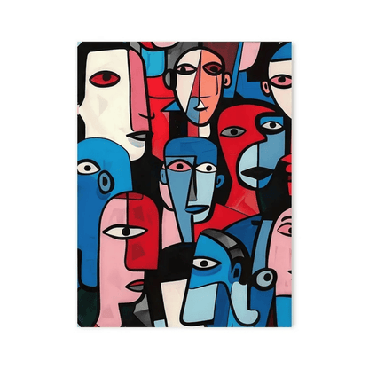 Crowd Of Colour Faces Canvas Print