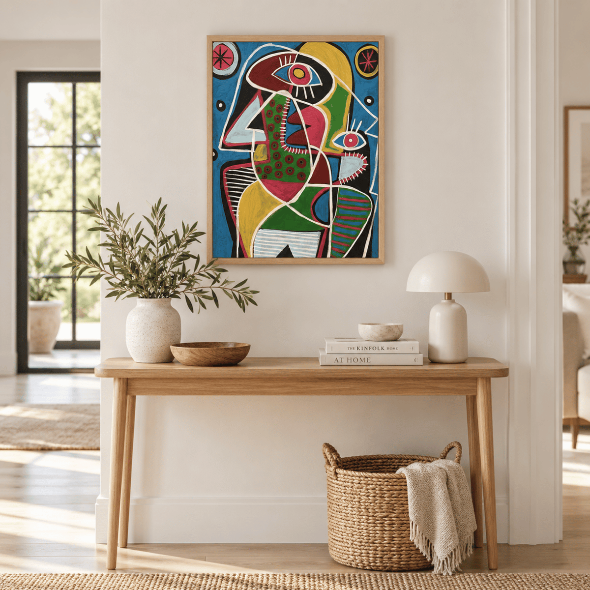 Electric Faces Abstract Canvas Print