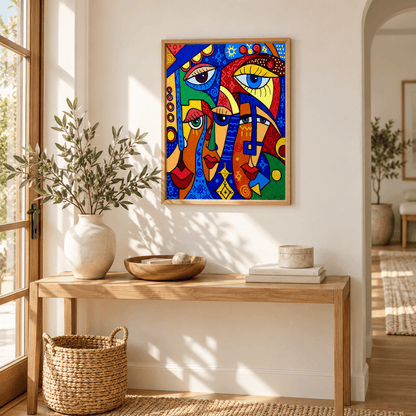 Colour Chorus Abstract Faces Canvas Print