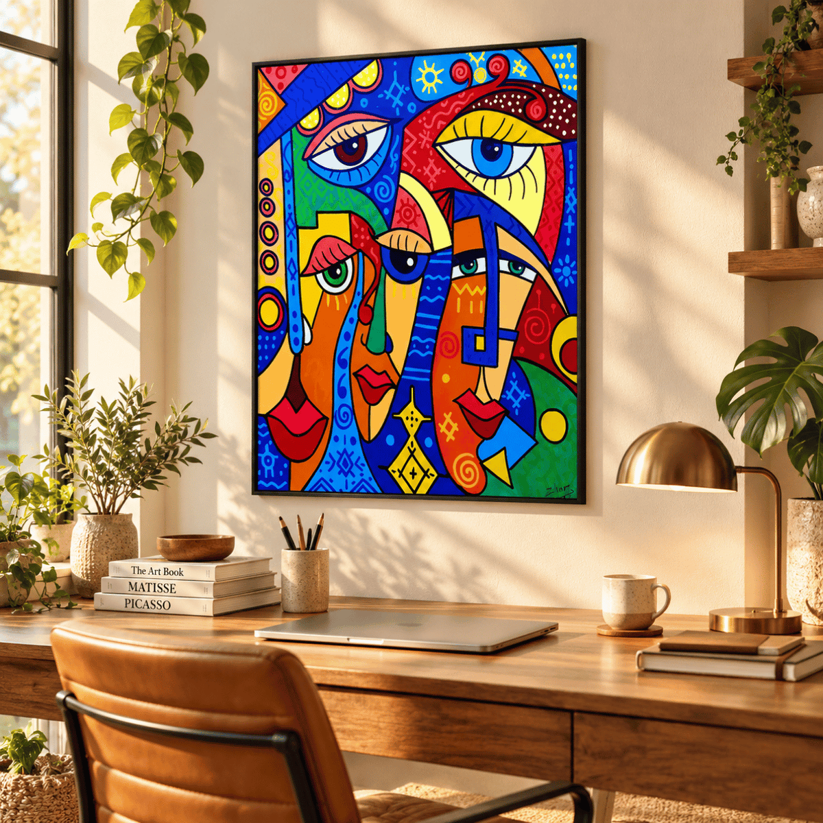 Colour Chorus Abstract Faces Canvas Print