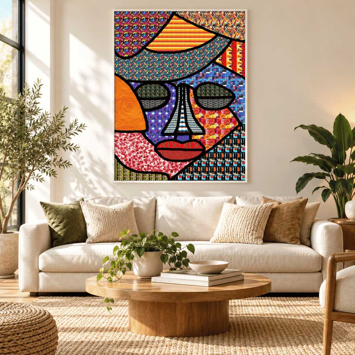 Patchwork Persona Abstract Canvas Print