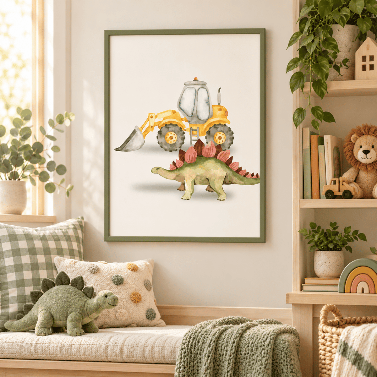 Dino Digger Adventure Canvas Print
