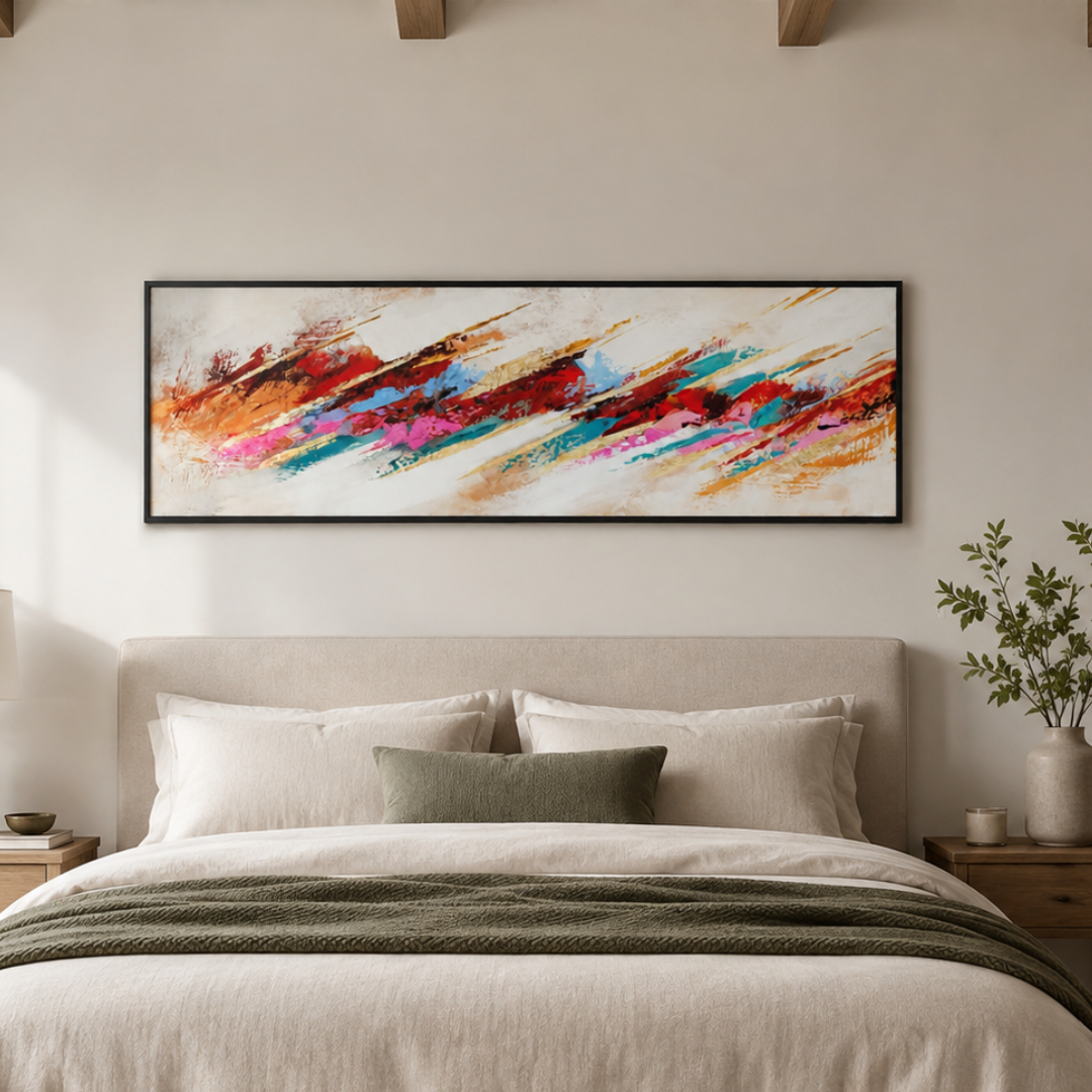 Chromatic Rush Colourful Abstract Panoramic Canvas Print