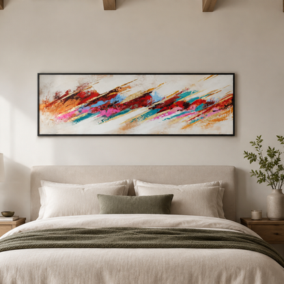 Chromatic Rush Colourful Abstract Panoramic Canvas Print