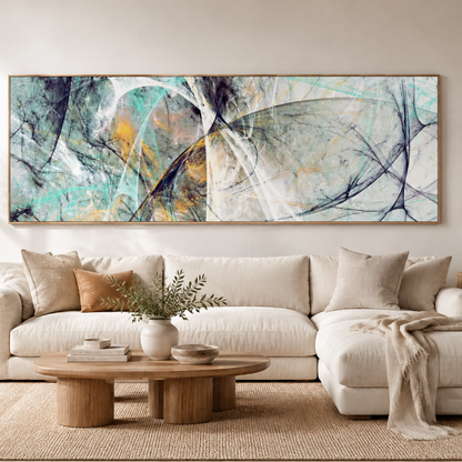 Veiled Current Abstract Panoramic Canvas Print