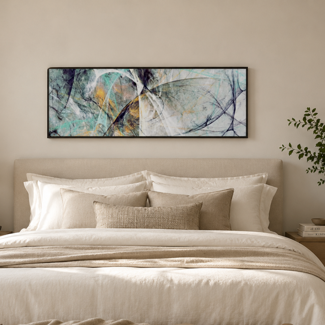 Veiled Current Abstract Panoramic Canvas Print