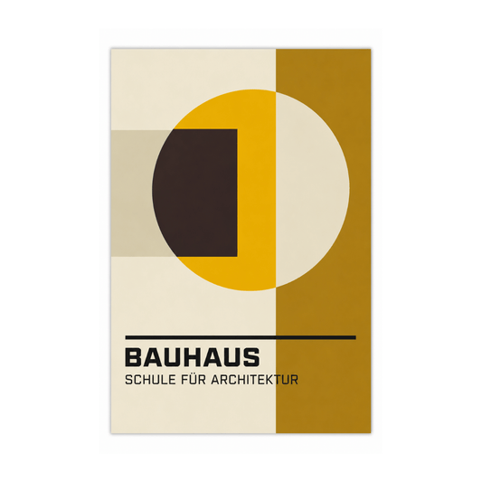 Bauhaus Golden Geometry Canvas Print