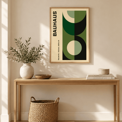 Bauhaus Evergreen Form Canvas Print