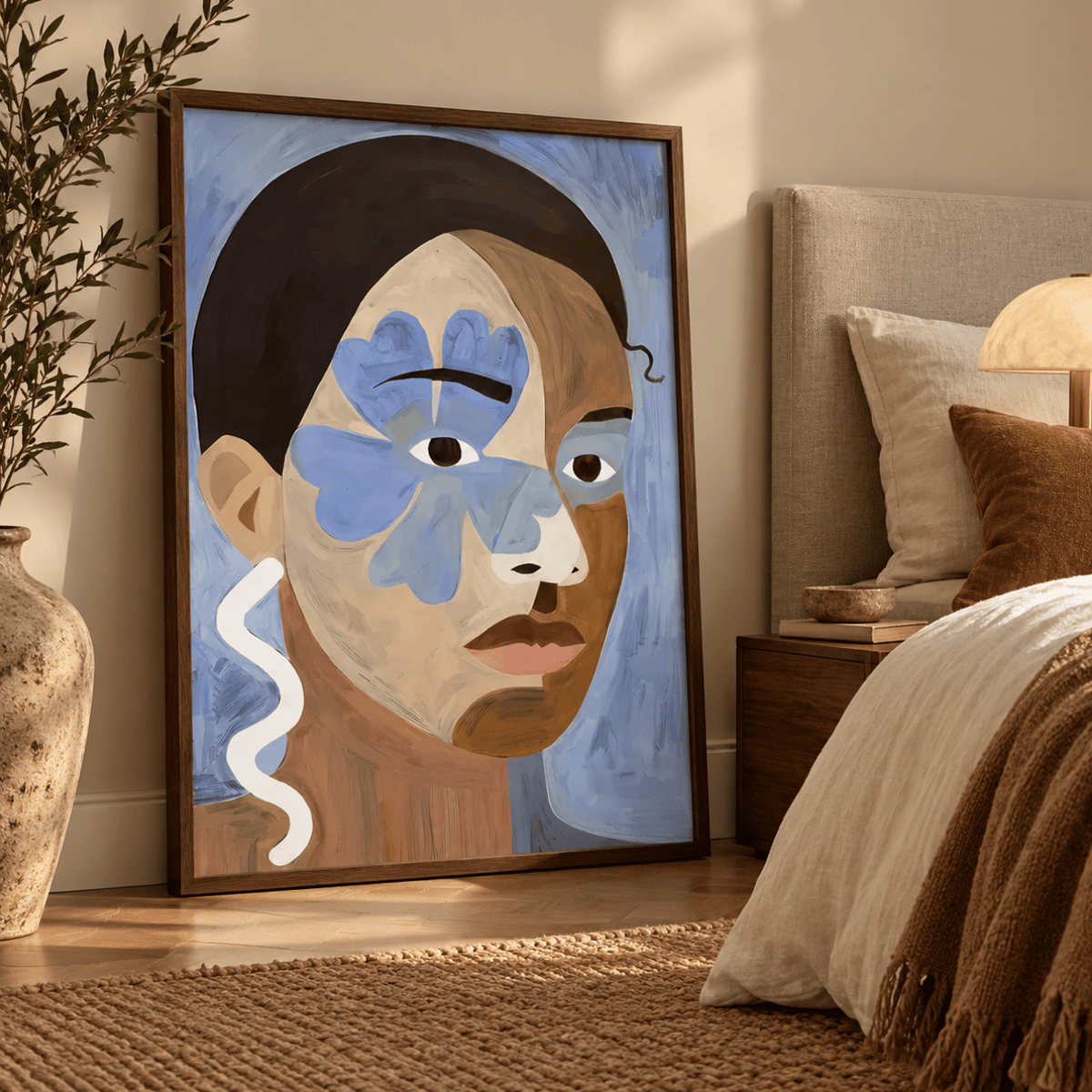 Blue Bloom Muse Canvas Print