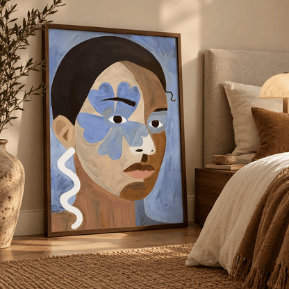 Blue Bloom Muse Canvas Print