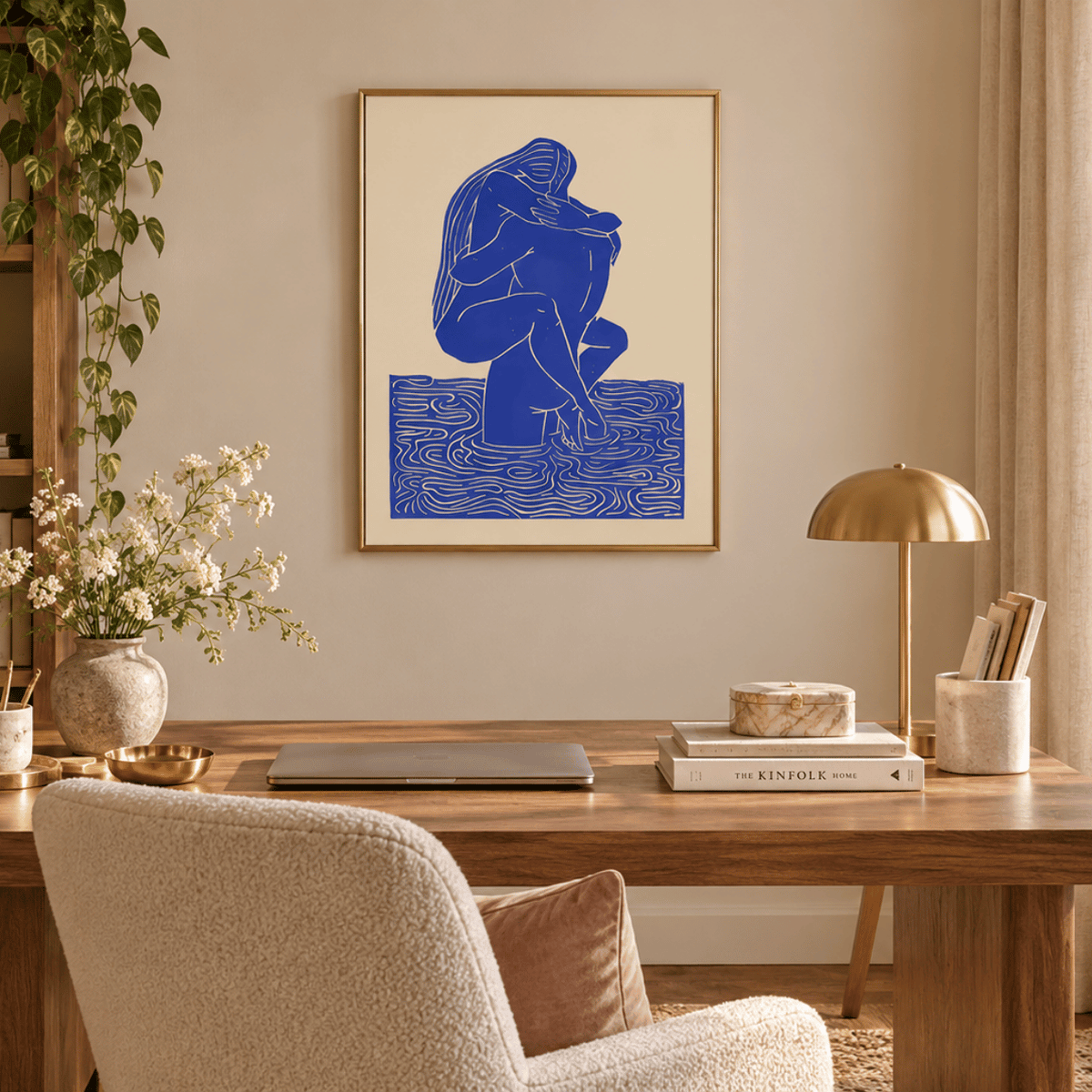 Cobalt Embrace Canvas Print