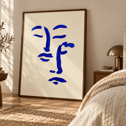 Cobalt Faces In Dialogue Canvas Print