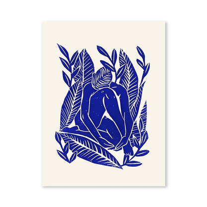 Cobalt Botanical Reverie Canvas Print