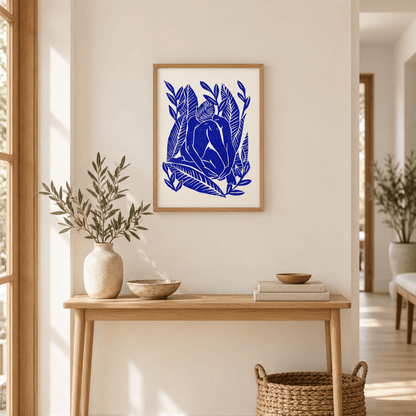 Cobalt Botanical Reverie Canvas Print