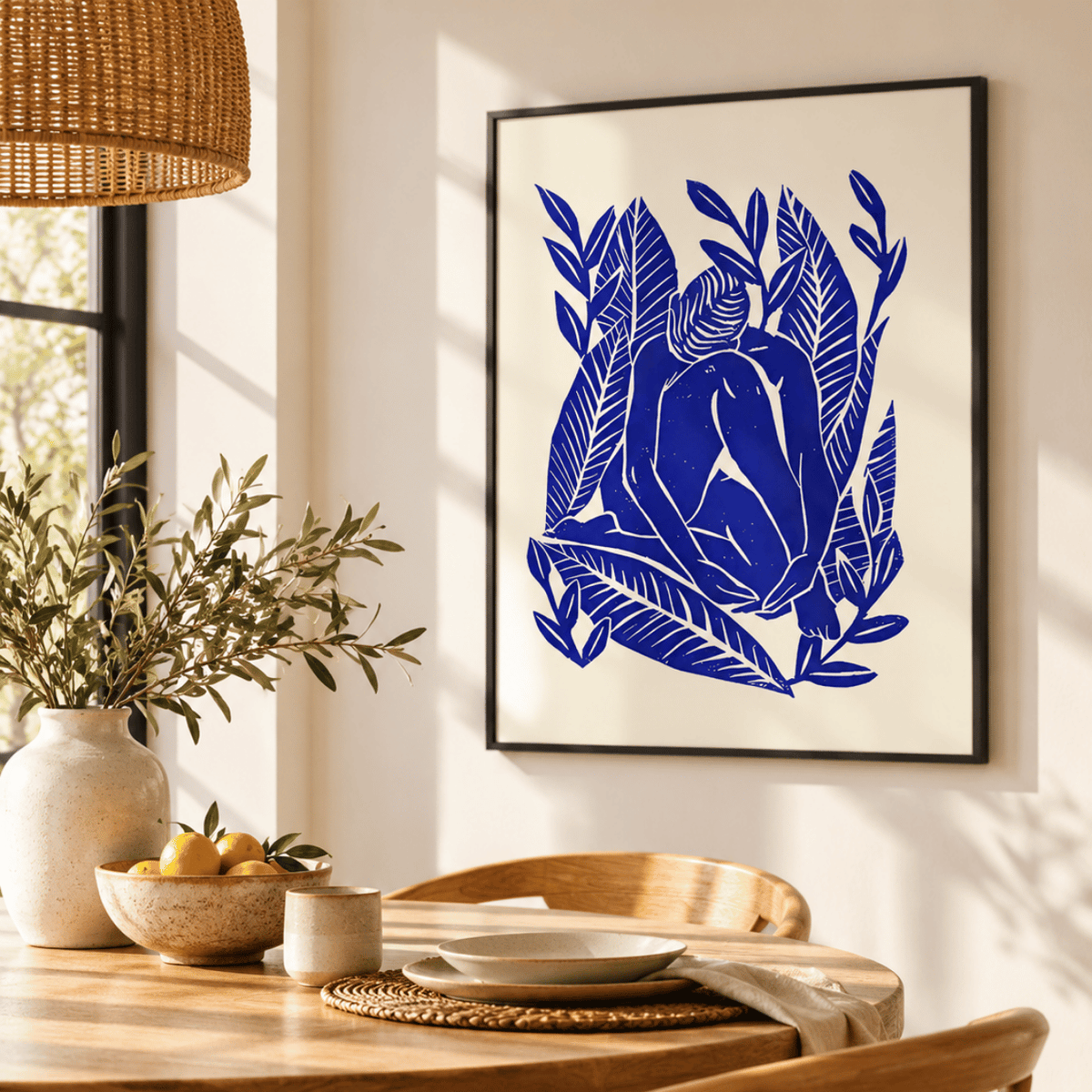 Cobalt Botanical Reverie Canvas Print