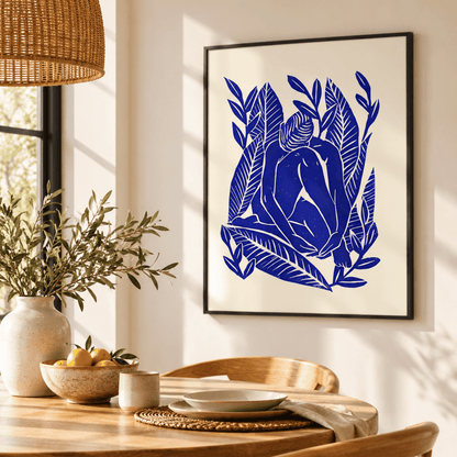 Cobalt Botanical Reverie Canvas Print