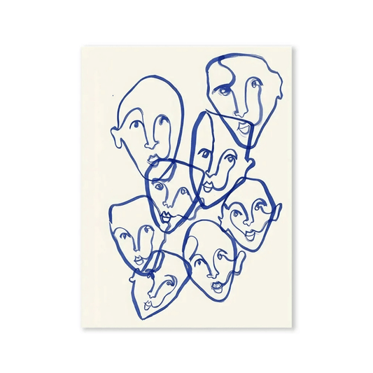 Cobalt Chorus Line Art Canvas Print