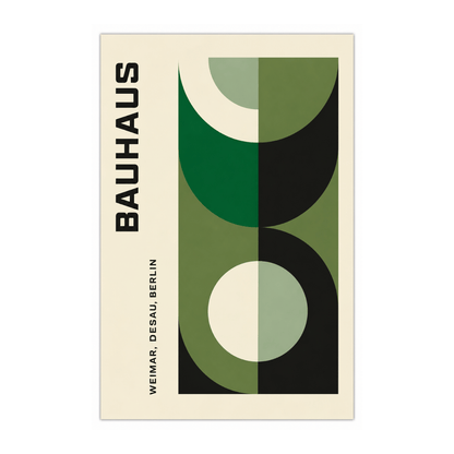 Bauhaus Evergreen Form Canvas Print