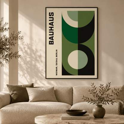 Bauhaus Evergreen Form Canvas Print