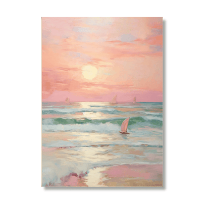 Rose Horizon Sailboats Canvas Print