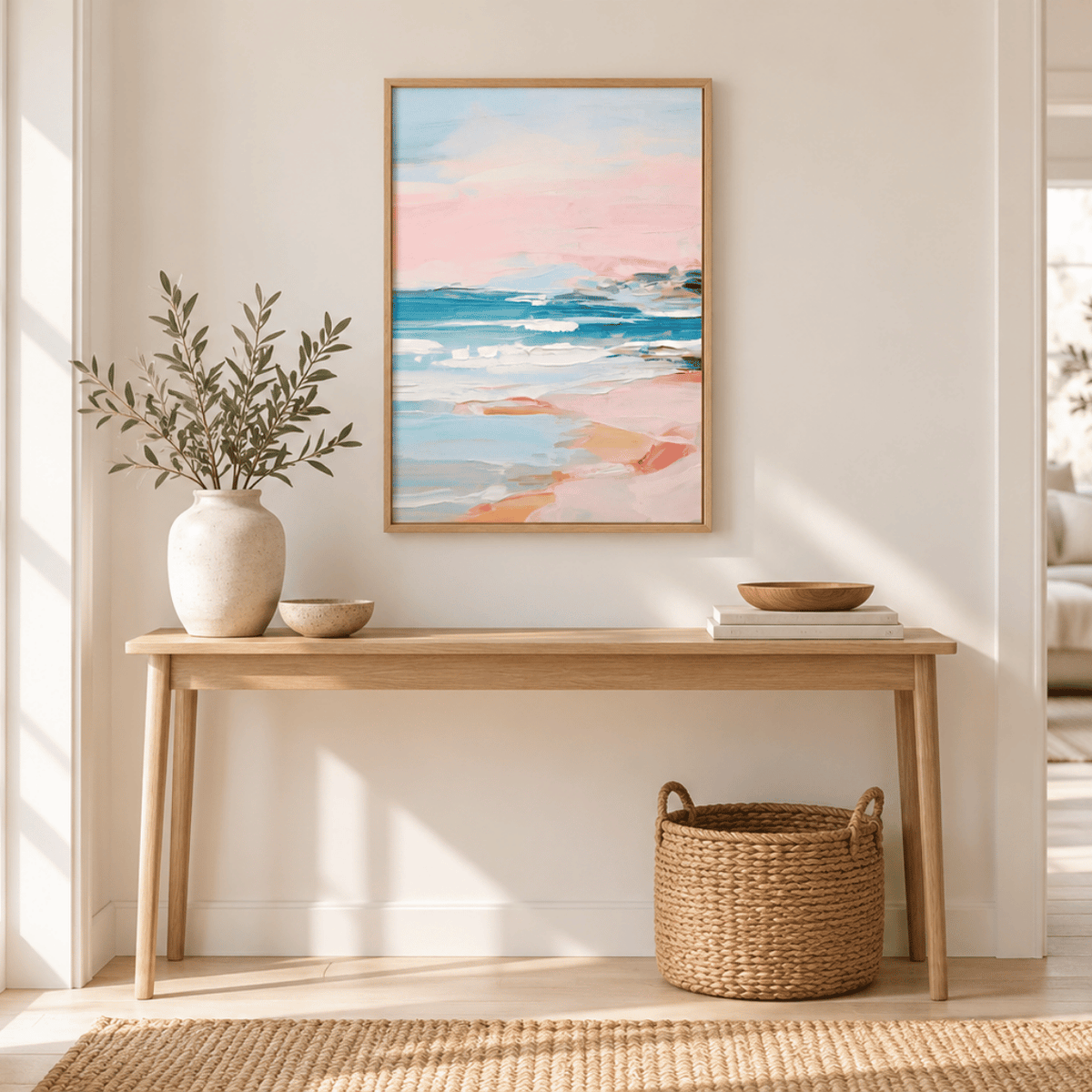 Pastel Tides Abstract Canvas Print