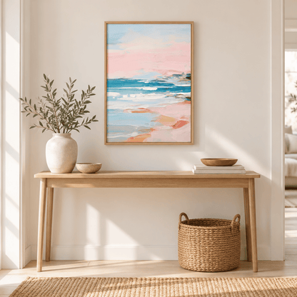 Pastel Tides Abstract Canvas Print