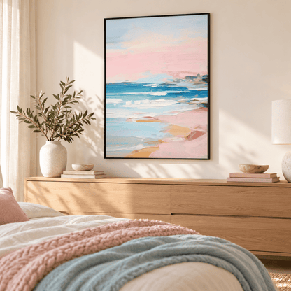 Pastel Tides Abstract Canvas Print