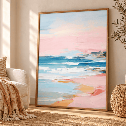 Pastel Tides Abstract Canvas Print