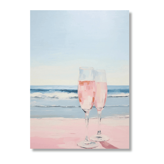 Rosé By The Shore Canvas Print