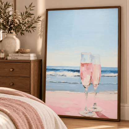 Rosé By The Shore Canvas Print