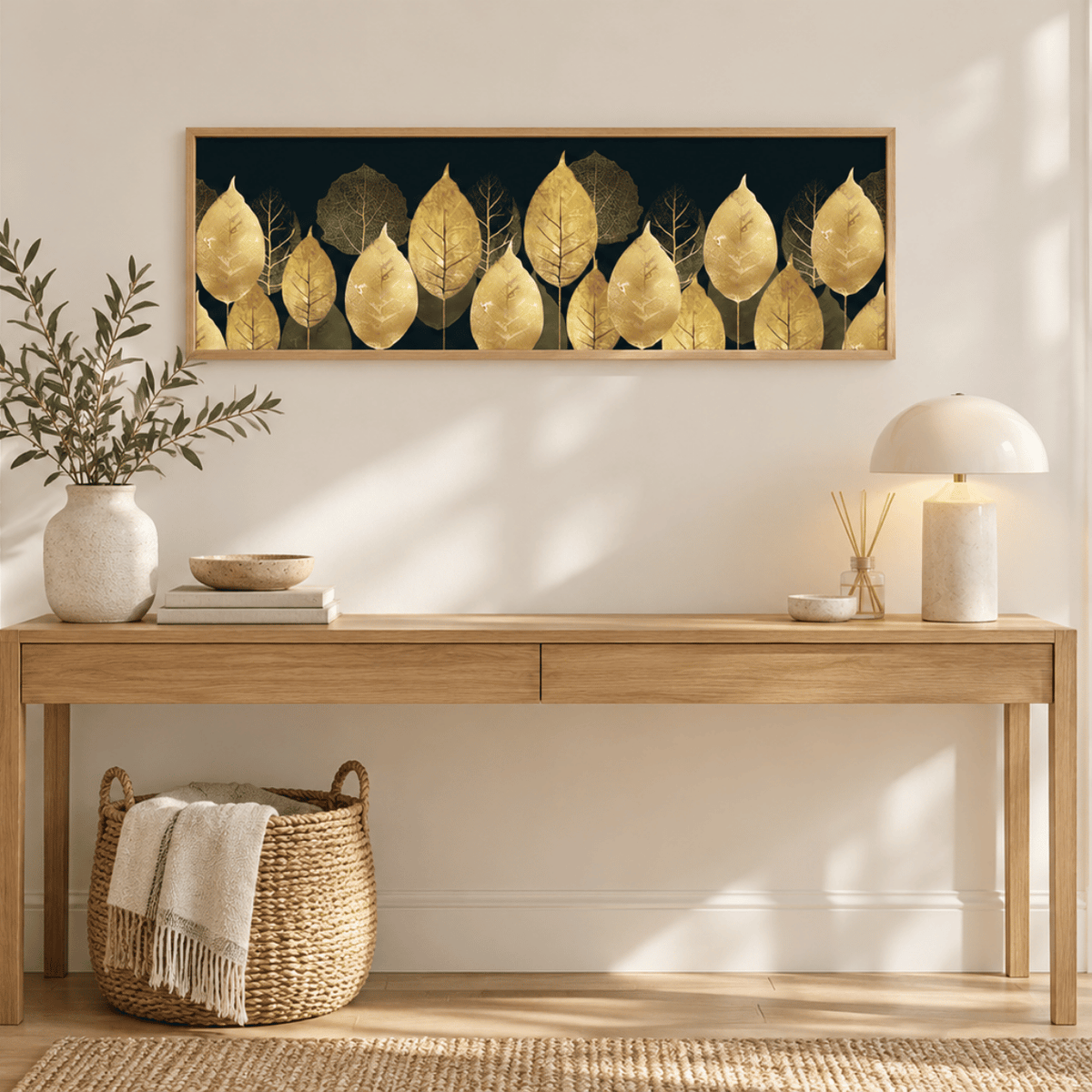 Golden Canopy Leaves Canvas Print