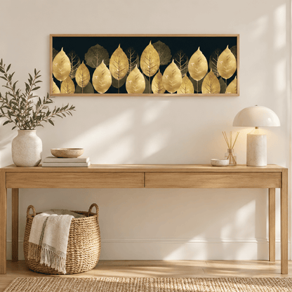 Golden Canopy Leaves Canvas Print