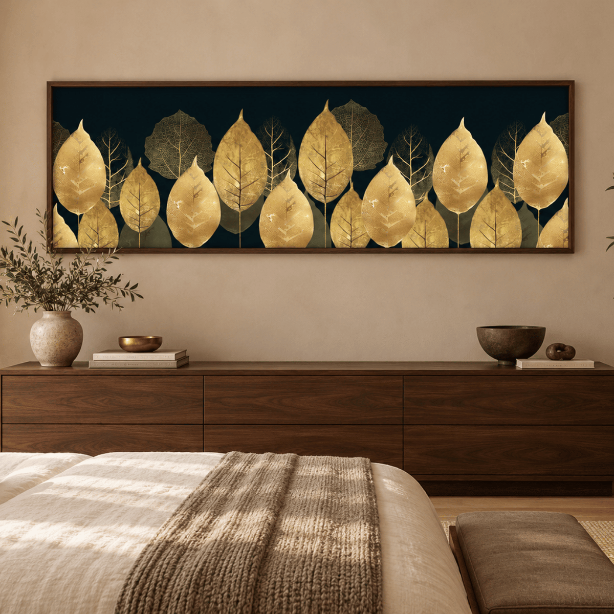 Golden Canopy Leaves Canvas Print