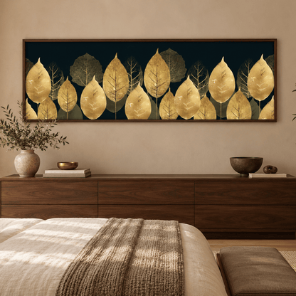 Golden Canopy Leaves Canvas Print