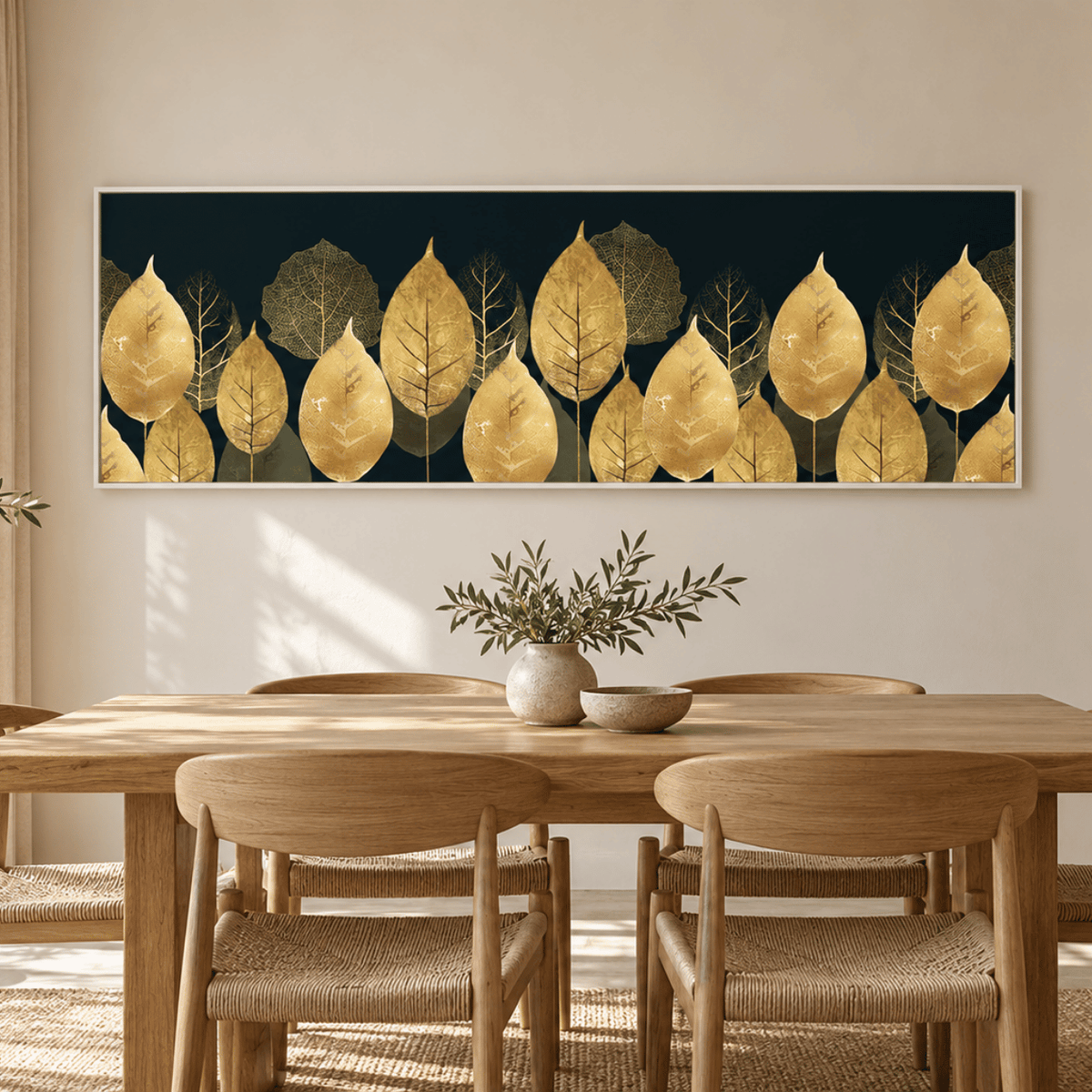 Golden Canopy Leaves Canvas Print