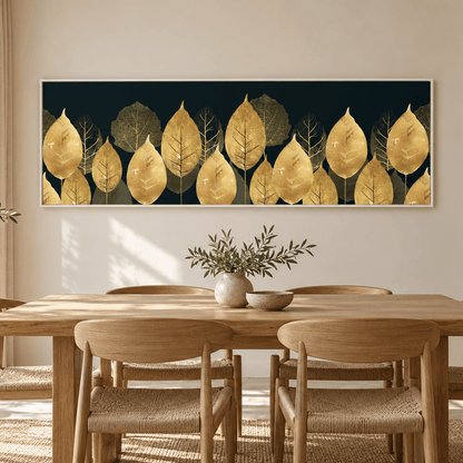 Golden Canopy Leaves Canvas Print