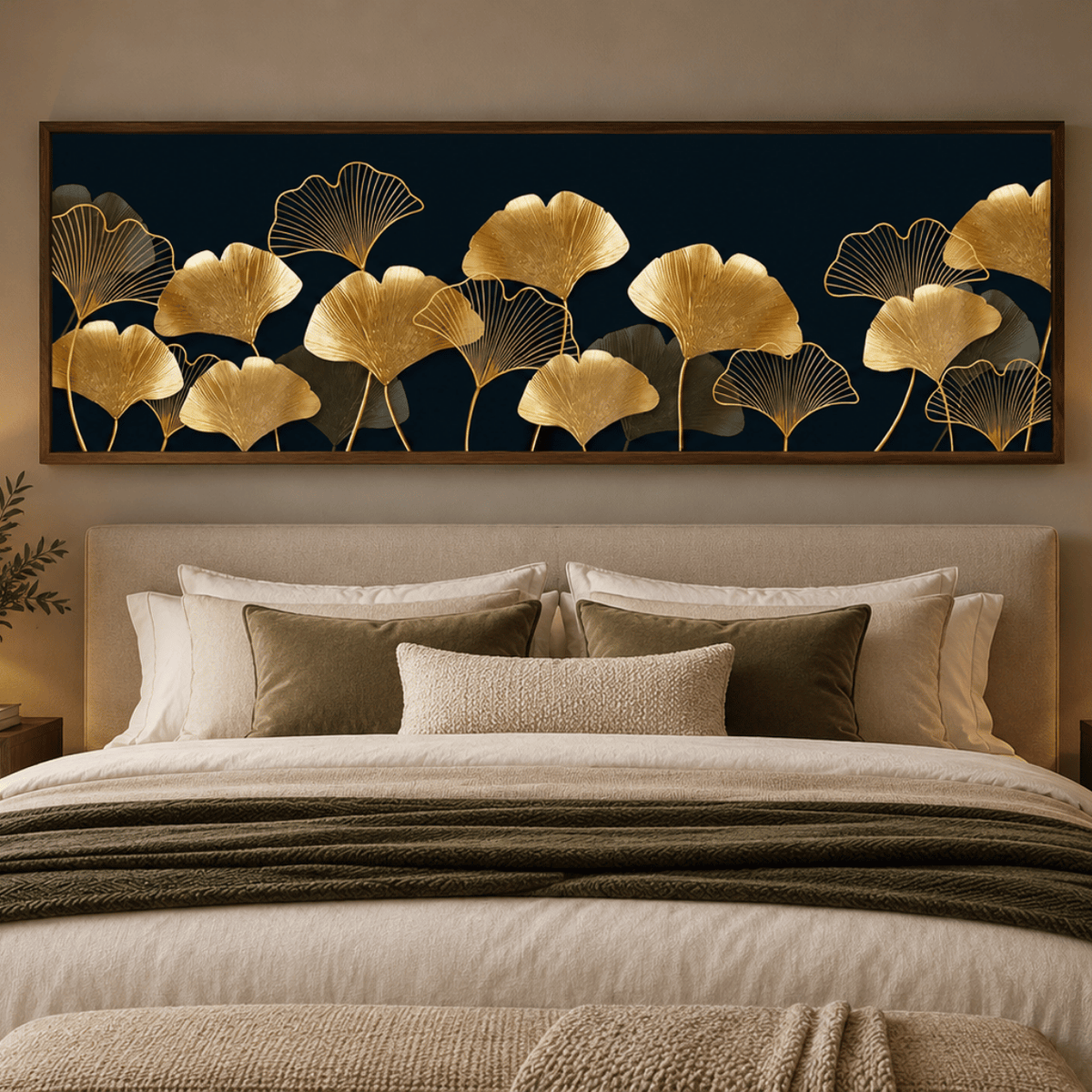 Golden Ginkgo Garden Canvas Print