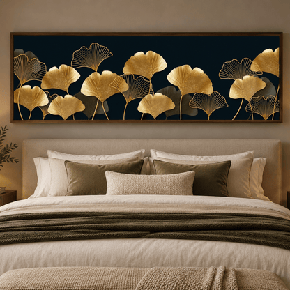 Golden Ginkgo Garden Canvas Print