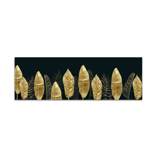 Midnight Gold Botanical Canvas Print
