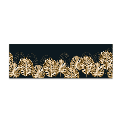 Golden Monstera Canopy Canvas Print