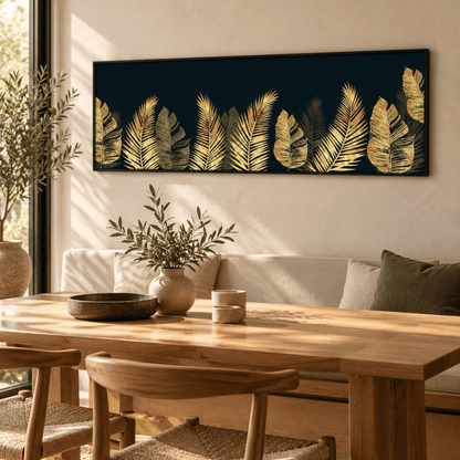 Golden Palm Horizon Canvas Print