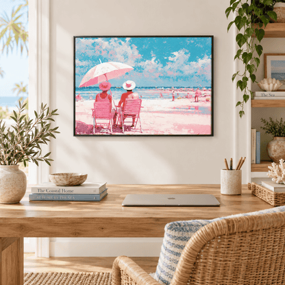 Pink Coast Escape Canvas Print