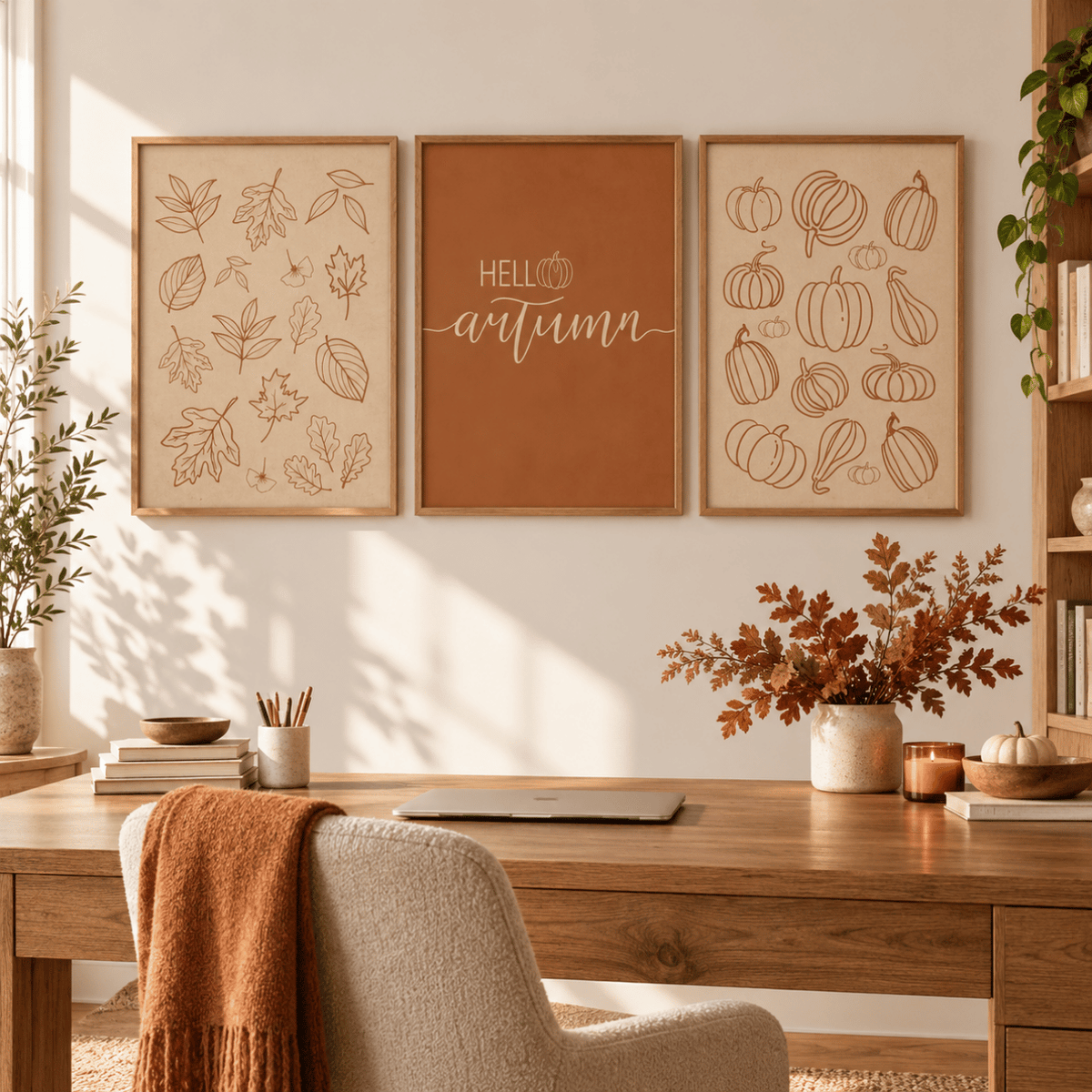 Hello Autumn Trio Poster Print Pack