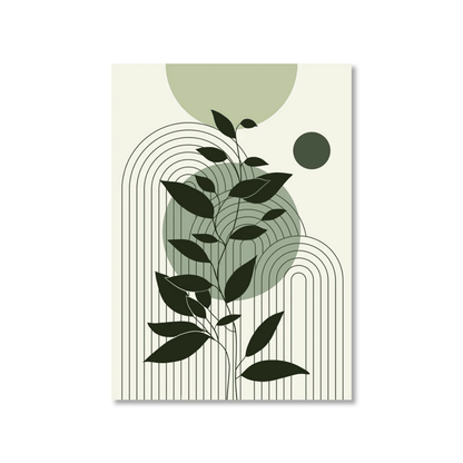 Sage Botanical Arches Canvas Print