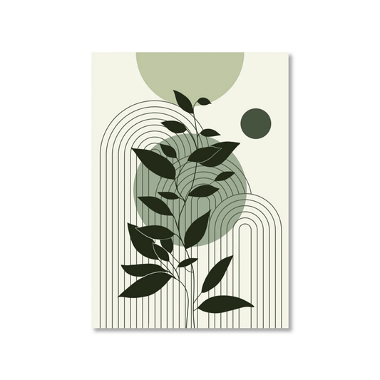 Sage Botanical Arches Canvas Print