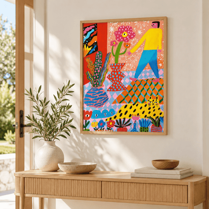 Electric Jungle Leopard Canvas Print