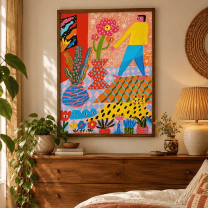 Electric Jungle Leopard Canvas Print
