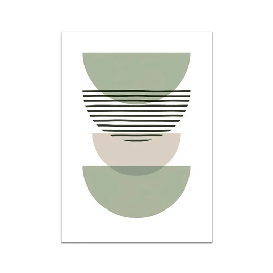 Sage Line Balance Canvas Print
