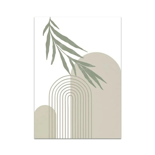 Sage Botanical Arch Canvas Print
