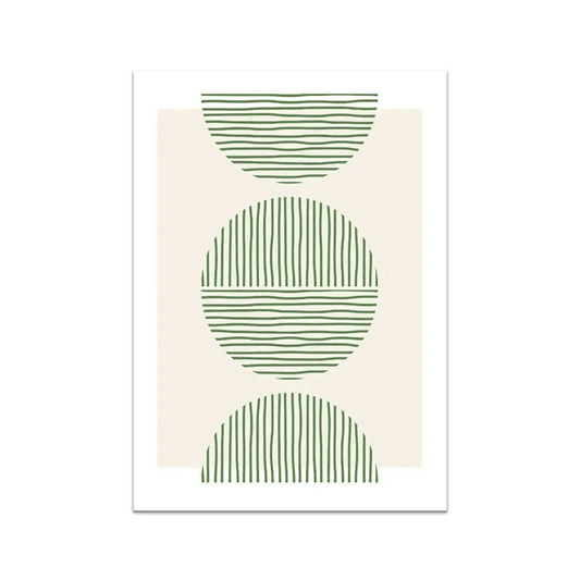 Sage Rhythm Circles Canvas Print